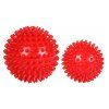 Masážní míček Soft s bodlinami 9 cm – červený