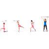 Pilates Sticks posilovací tyč s gumou růžová AKCE