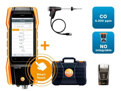 3279 inovativni testo testo 300 longlife sada 1 s tiskarnou analyzator spalin o2 co az do 4 000 ppm no moznost