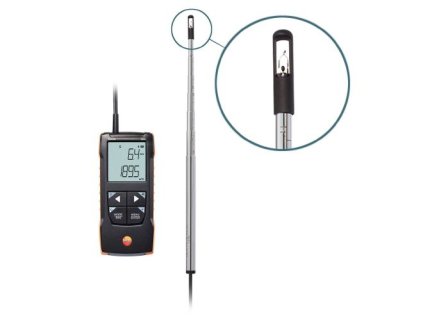3369 testo 425 digitalni anemometr se sondou se zhavenym dratkem a s pripojenim k aplikaci