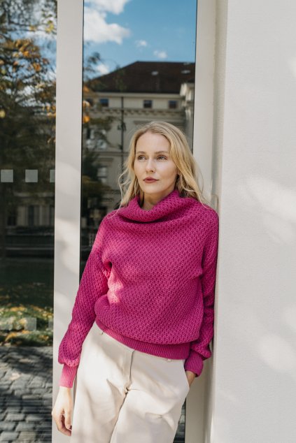 Vlněný merino svetr se stojáčkem LIVIA