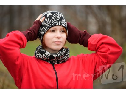 merino návleky bordo