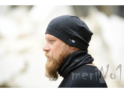 Merino čepka antracit