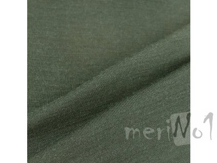 Metráž merino vlna tymiánově zelený