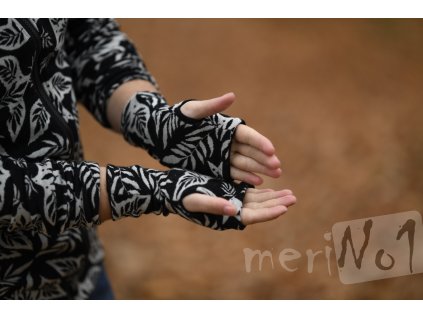 Merino návleky na ruce - peace vlna