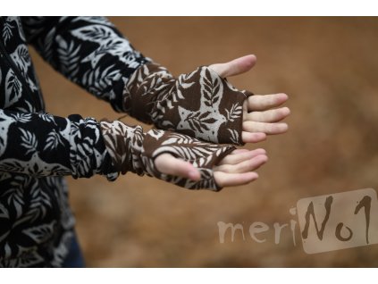 Merino návleky na ruce - peace vlna