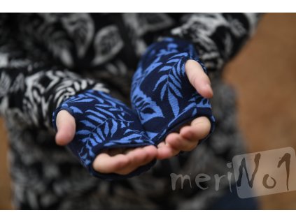 Merino návleky na ruce - peace vlna