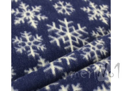 merino vlna 100% fleece sněhová vločka