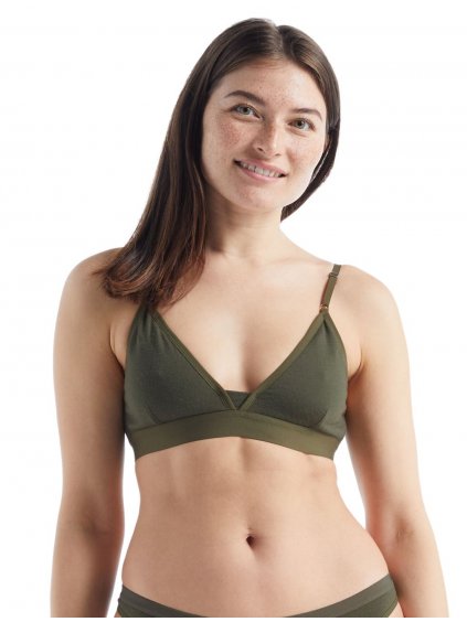Dámská merino podprsenka ICEBREAKER Wmns Siren Bra, Loden