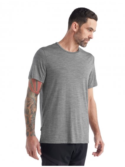 ICEBREAKER Mens Sphere II SS Tee, Metro Heather