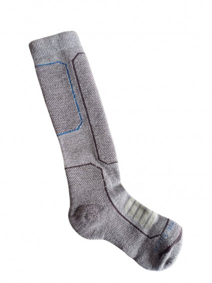 ICEBREAKER Kids Ski+ Medium OTC, Silver/Charcoal/Andes Blue