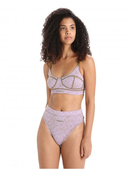 ICEBREAKER Wmns Queens Clasp Bra, Algae/Purple Gaze/Aop_2