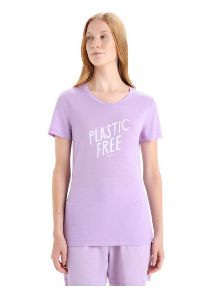 ICEBREAKER Wmns Tech Lite II SS Tee IB Natural, Purple Gaze_2