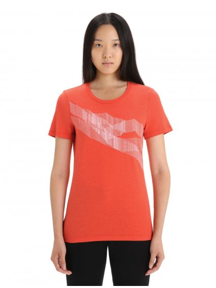 ICEBREAKER Wmns Central Classic SS Tee St Anton, Vibrant Earth_2