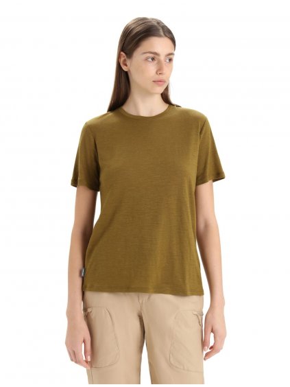 ICEBREAKER Wmns Merino Linen SS Tee, Algae_2