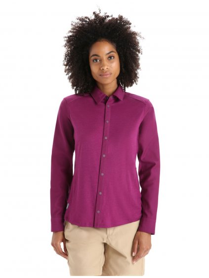 ICEBREAKER Wmns Hike LS Top, Go Berry_2