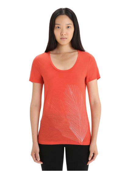 ICEBREAKER Wmns Tech Lite II SS Scoop Tee Plume, Vibrant Earth_2