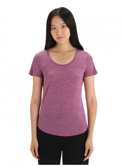 ICEBREAKER Wmns Sphere II SS Scoop Tee, Go Berry Heather_2