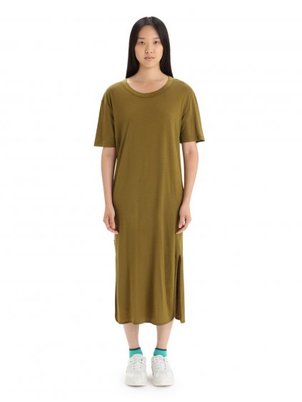 ICEBREAKER Wmns Granary Tee Dress, Algae_2