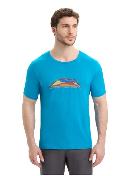 ICEBREAKER Mens Tech Lite II SS Tee TBC, Geo Blue_2