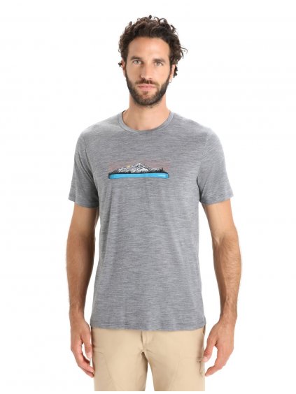 ICEBREAKER Mens Tech Lite II SS Tee Ski Fields, Gritstone Heather_2