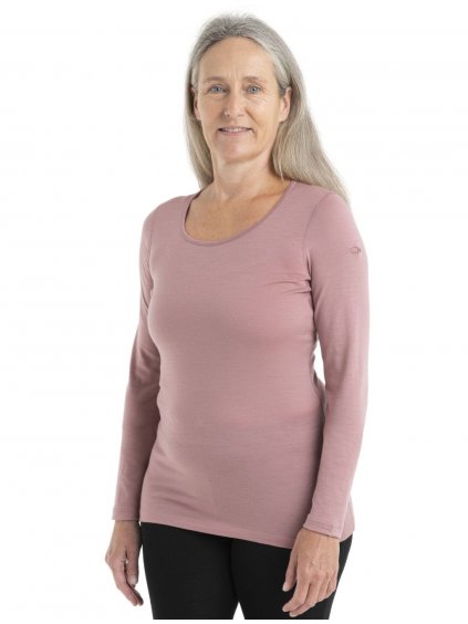 ICEBREAKER Wmns Merino LS Roll Neck, Black - Merinoobchod.cz