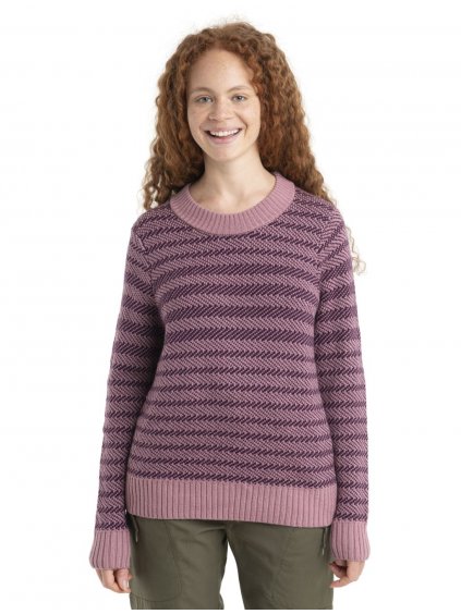 ICEBREAKER Wmns Waypoint Crewe Sweater, Crystal/Nightshade_3