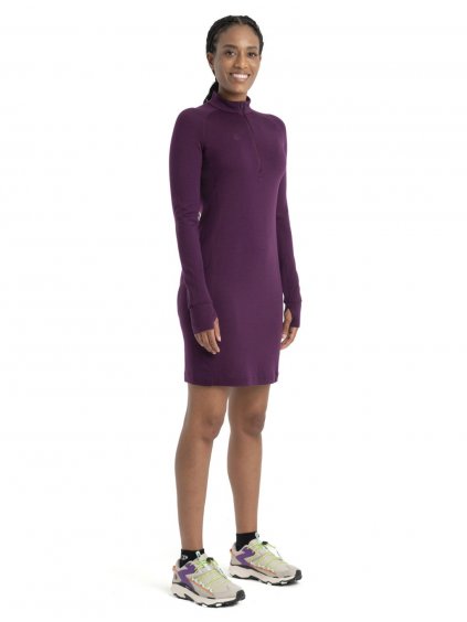 FW23 Women Merino 260 Granary LS Half Zip Dress 0A56U7853 1