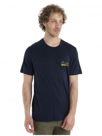 ICEBREAKER Mens Mer 150 Tech Lite II SS Tee Mountain, Midnight Navy_3