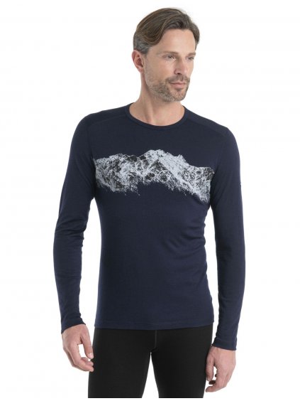 ICEBREAKER Mens Mer 200 Oasis LS Crewe Remarkables, Midnight Navy_3