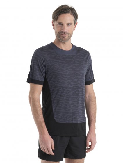 ICEBREAKER Mens Mer 125 ZoneKnit SS Tee IB Topo, Graphite/Black/Aop_3