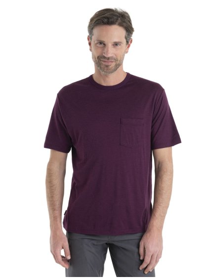 ICEBREAKER Mens Granary SS Pocket Tee, Nightshade_3