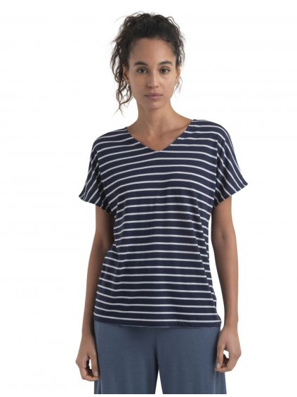 SS24 Women Merino Drayden Reversible SS Top Stripe 0A56ZW329 1