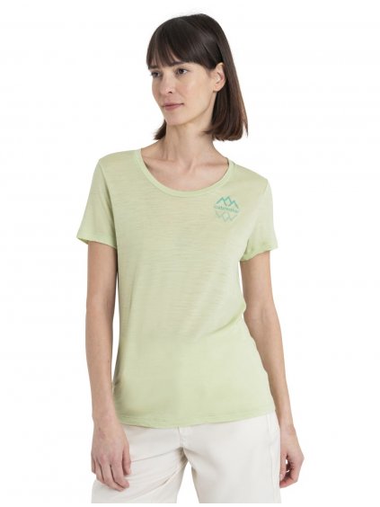 SS24 Women Merino 150 Tech Lite III SS Scoop Tee Icebreaker Logo Reflections 0A56Y9B76 1 (2)