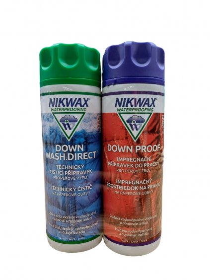 NIKWAX sada Down Wash.Direct a Down Proof (300 + 300 ml)