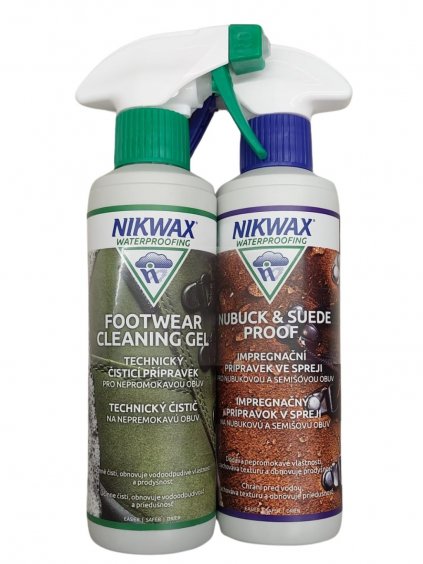 NIKWAX sada Footwear Cleaning Gel a Nubuck/Suede Proof (300 + 300 ml)