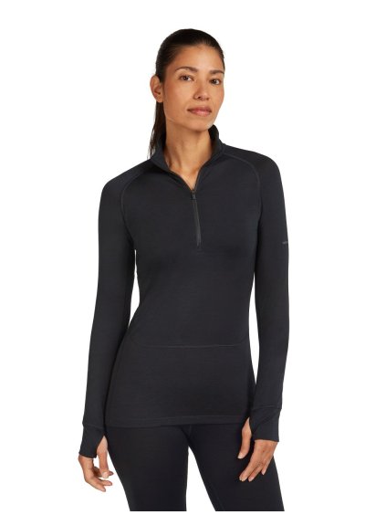 SS25 BM W Women Merino Blend 125 ZoneKnit LS Half Zip 0A579N001 01 01