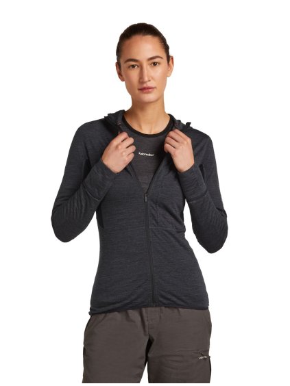 FW25 BM W Women Merino Blend 200 RealFleece Descender LS Zip Hoodie BA56YN944 01 01