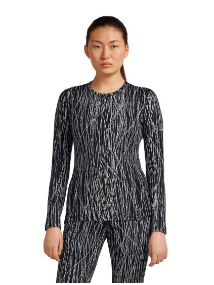 FW25 BM W Women Merino 260 Tech Vertex LS Crewe Delta Lines AOP 0A57BM672 01 01