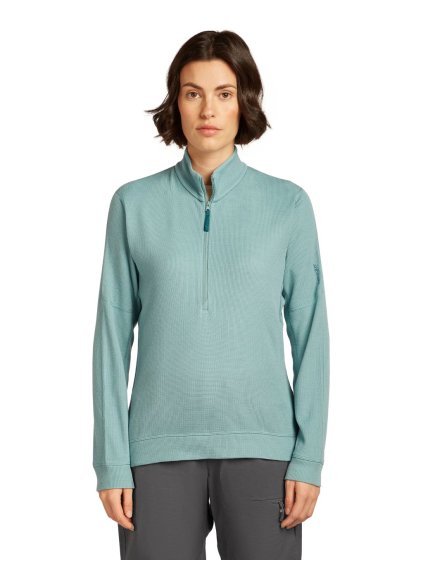 FW25 BM W Women Merino Blend 260 Waffle Knit Wander LS Half Zip 0A577V451 01 01
