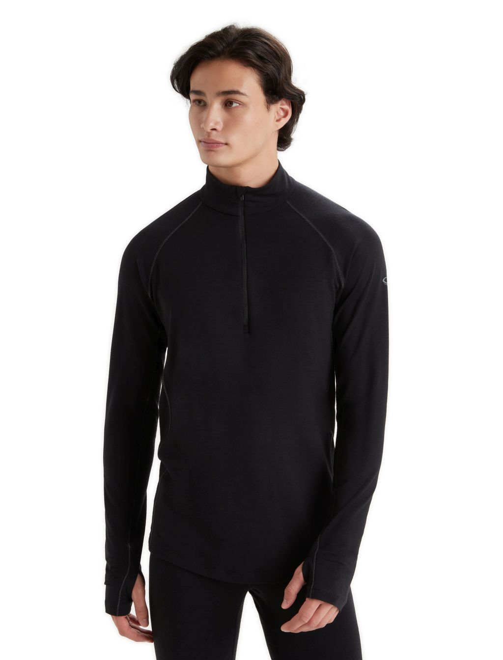 Pánské triko ICEBREAKER Mens 200 Zone LS Half Zip, Black velikost: S