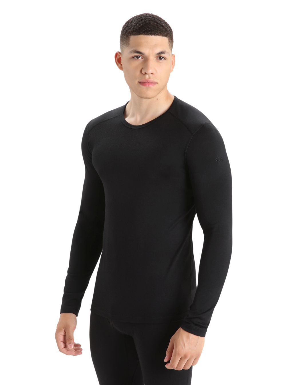 Pánské triko ICEBREAKER Mens 200 Oasis LS Crewe, Black velikost: L