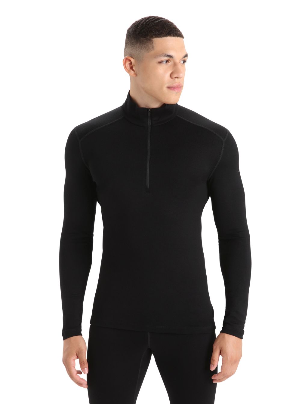 Pánské triko ICEBREAKER Mens 260 Tech LS Half Zip, Black velikost: M