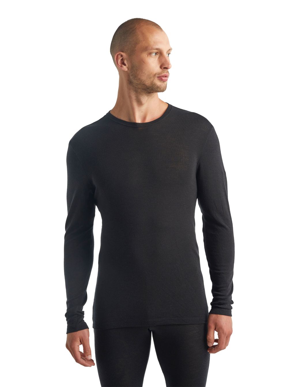 Pánské triko ICEBREAKER Mens 175 Everyday LS Crewe, Black velikost: M