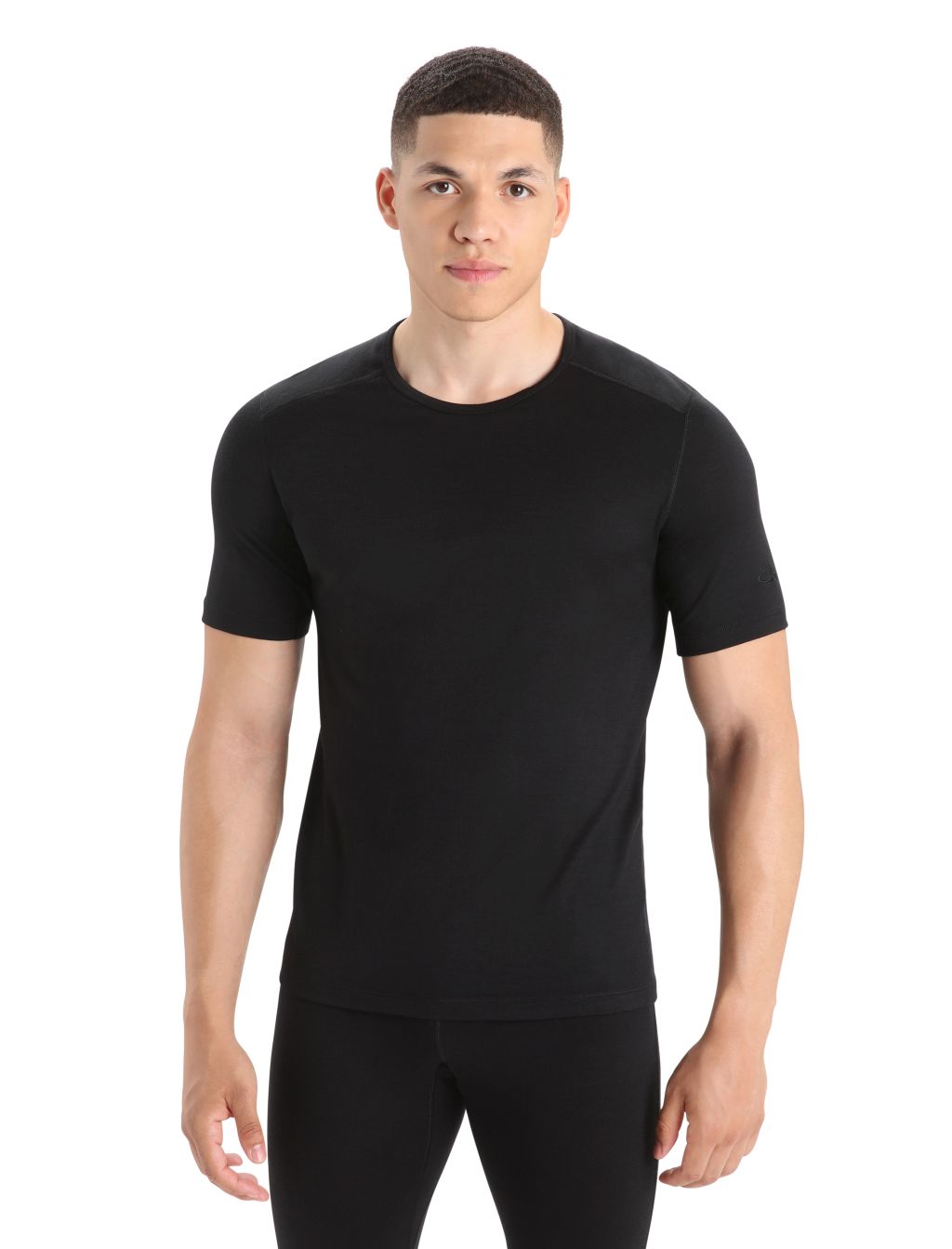 Pánské triko ICEBREAKER Mens 200 Oasis SS Crewe, Black velikost: M