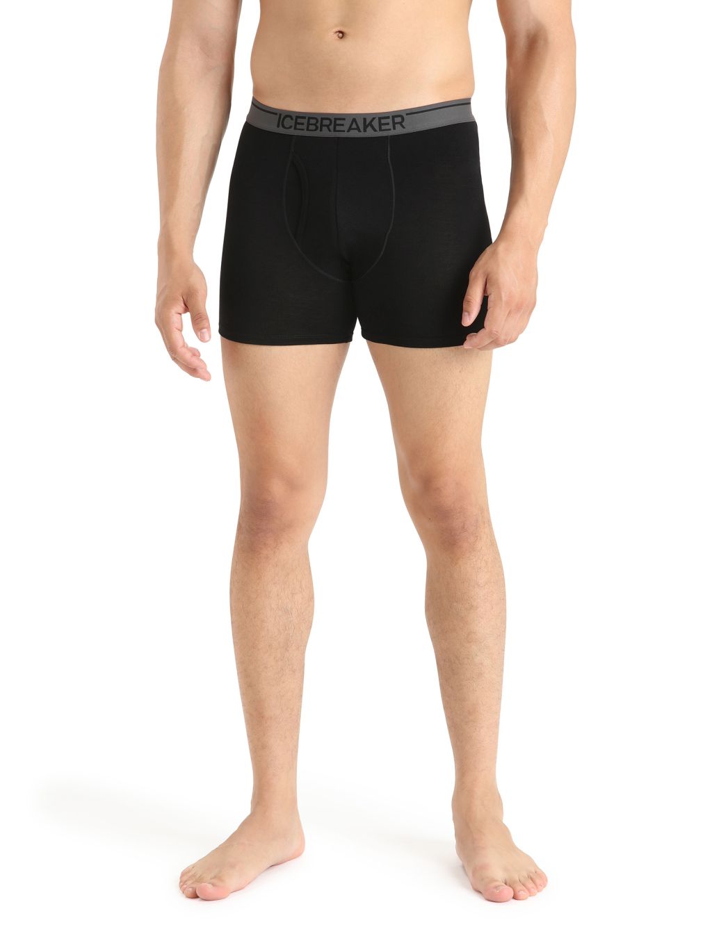 Pánské boxerky ICEBREAKER Mens Anatomica Boxers w Fly, Black velikost: S