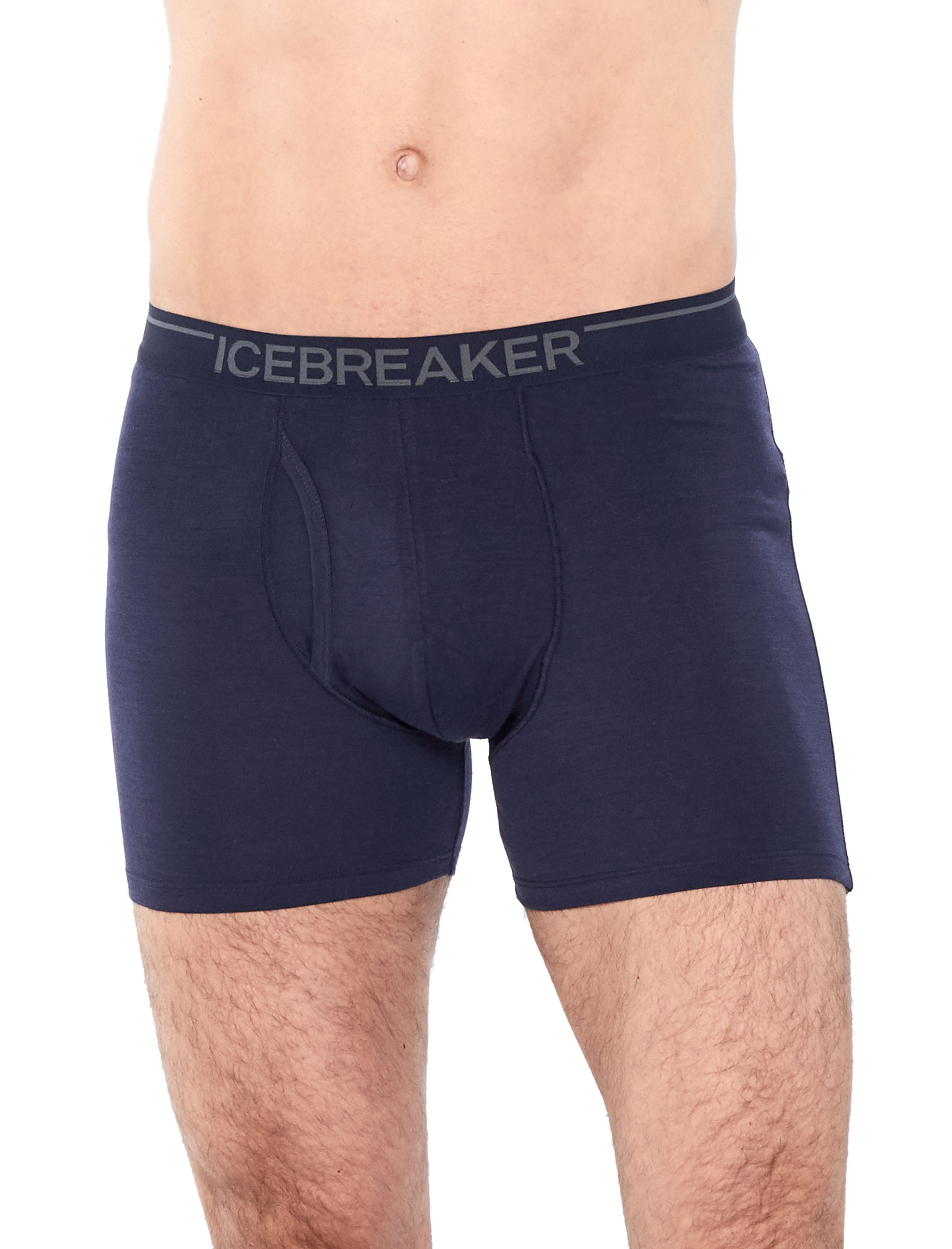 Pánské boxerky ICEBREAKER Mens Anatomica Boxers w Fly, Midnight Navy velikost: S