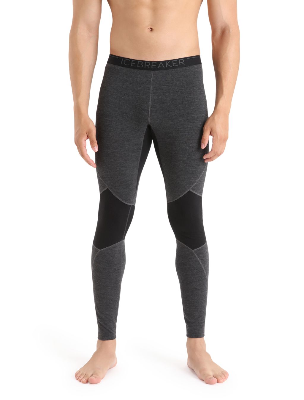 Pánské spodky ICEBREAKER Mens 260 Zone Leggings, Jet Heather/Black velikost: XXL