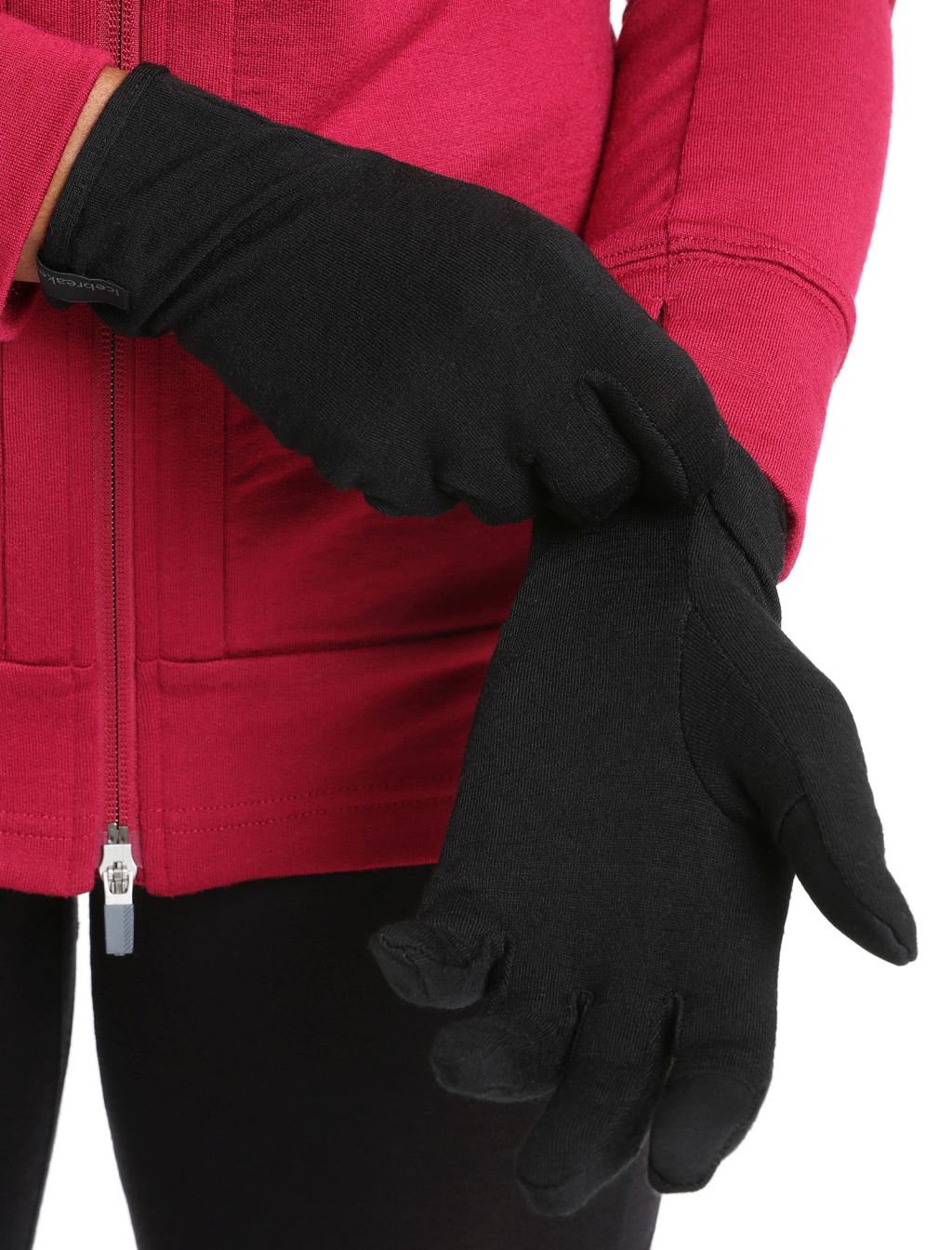Rukavice ICEBREAKER Adult 260 Tech Glove Liner, Black velikost: L