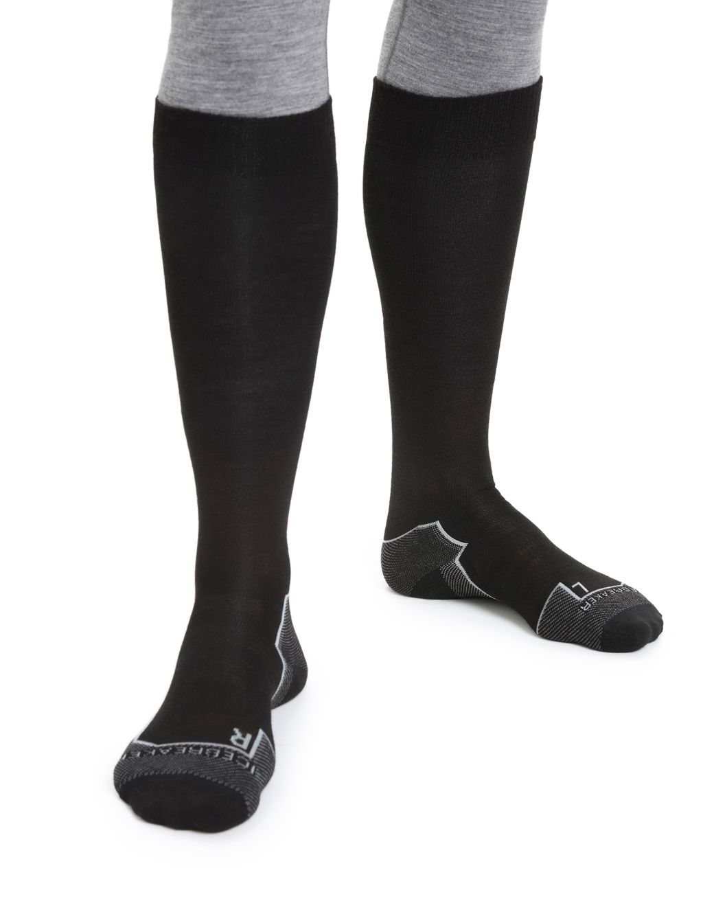 Pánské merino ponožky ICEBREAKER Mens Ski+ Ultralight OTC, Black velikost: 44,5-46,5 (L)